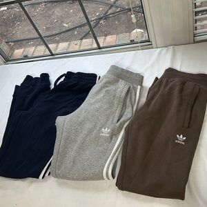 Adidas Kids' Black, Gray, and Brown Joggers